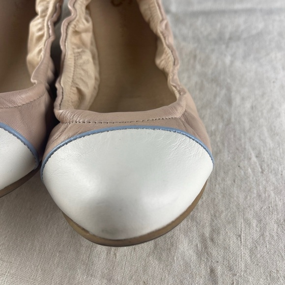 Yosi Samra YS Stylish Women's Ballet Flats - Pink and White - Picture 7 of 11